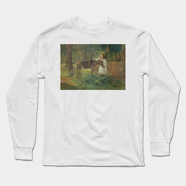 After the Ride by Julian Alden Weir Long Sleeve T-Shirt by Classic Art Stall